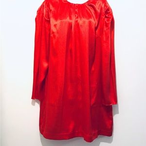 NINE WEST Luxe Animal Red Casual Sheath Party Dress Size Large